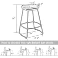 thumbnail image 4 of Andeworld 26" Swivel Metal Bar Stools Industrial Barstools Counter Height Stools Modern Bar Chairs with Wooden Seats Set of 2, 4 of 6