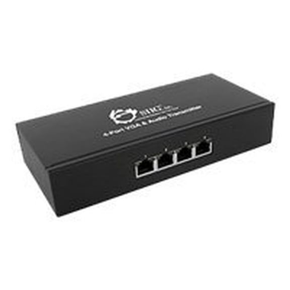 SIIG 4-Port VGA & Audio Transmitter - Video/audio extender - transmitter - 4 ports - up to 1080 ft