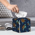 thumbnail image 6 of Lsque Sea Turtles Swimming Printed Tissue Box Cover Holder, Facial Paper Organizer Dispenser,Square with Bottom Belt, PVC Leather Decorative Organizer, 6 of 8