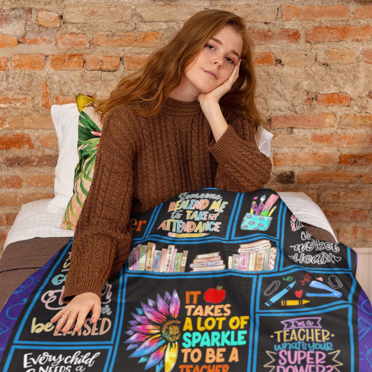 Teacher Gifts Blanket,Teacher Appreciation Gifts Throw Blanket,Teacher Gifts for Women Blankets Throws,Mentor Gift Ideas,Best Teacher Gifts on Birthday Thanksgiving Teachers'' Day 60"x50"