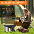 Portable Power Station 1000W Peak, Pure Sine Wave 700W AC 120V Outlets & LED Flashlight, 577Wh Lithium ion Battery, Ultra-Quiet Fan Solar Generator for Outdoor Camping CPAP RV Home Emergency Backup