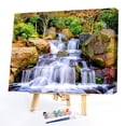 thumbnail image 1 of Kit de pintura al óleo de agua corriente de jardín de Kioto por números, cuadro de dibujo sin marco Likrtyny Oficina Multiescena Multifunción, 1 of 9