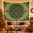 thumbnail image 3 of Floral Garden Mandala with Dominates Concentric Layers, Nostalgic Vintage for Botanical Art Lovers, Wall Decor, Valentine'S Day Gift, Tapestry Wall Hanging for Dorm and Living Room, 3 of 7