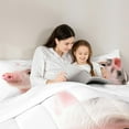 thumbnail image 4 of Manfei 3D Pink Pig Twin Bedding Sets 7-Piece, Kawaii Farm Animal Bedding Comforter Set, Teens Boys Girls Kids Sheet Sets, Breathable Home Decor, 4 of 7