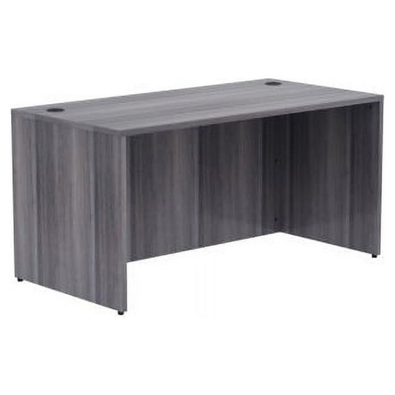 Lorell Weathered Charcoal Laminate Desking Desk Shell 60" x 30" x 29.5" , 1" Top - Material: Polyvinyl Chloride (PVC) Edge - Finish: Laminate Top, Weathered Charcoal Top