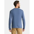 thumbnail image 3 of George Men's & Big Men's Cotton Crewneck T-Shirt with Long Sleeves, Size XS-3XL, 3 of 5