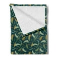 thumbnail image 2 of Floral Soft Flannel Fleece Throw Blanket, Pattern of Christmas Tree Ornamental Plants, Cozy Plush for Indoor and Outdoor Use, 50" x 60", Hunter Green Multicolor, by Ambesonne, 2 of 5