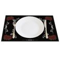 thumbnail image 3 of SUNOLIFE Halloween Skull Placemats Set of 4,Rustic Horror Skeleton Fabric Table Place Mats 12x18 inch, 3 of 4