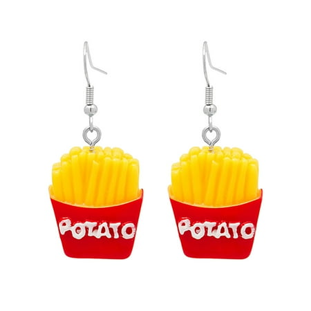 

NUOLUX 1 Pair of Interesting Earrings Decorative French Fries Shaped Earrings Gift