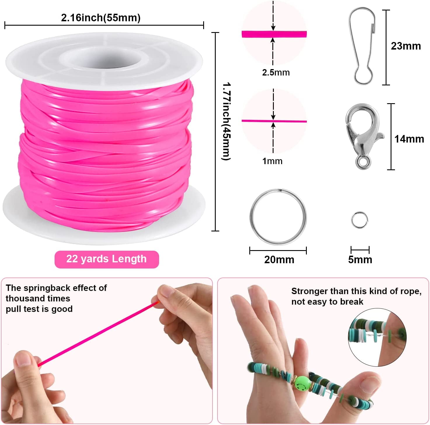 Lanyard String,15 Rolls Gimp String Plastic Lacing Cord Plastic String Lanyard Kit for Friendship Bracelets Jewelry Making DIY Craft Boondoggle Gimp Bracelet Making Kit