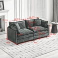 thumbnail image 4 of Tcbosik 78 inch Modern Couch for Living Room, Chenille Upholstered Sectional Loveseat with Pillow, Cozy 2-Seater Sofa for Bedroom, Beige, 4 of 6