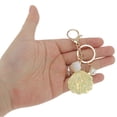thumbnail image 4 of Unique Bargains Fashion Pearl Shell Handbag Charm Yellow 1 Pc, 4 of 5