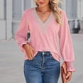 thumbnail image 6 of Christmas! Ohufall Womens Tops, Women's Fashion Casual Spring Summer Long Sleeve V-Neck Blouses & Shirts Womens Fashion, 6 of 8