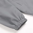 thumbnail image 4 of Men Reflective Running Jacket, Lightweight Windbreaker with Zipper Pocket, Full Zip Track Jacket Big and Tall Size XS-3XL Gray, 4 of 9