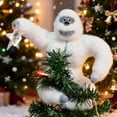 thumbnail image 5 of Christmas Tree Toppers Abominable Snow Handmade Abominable Chimpanzees Hugger with Star Soft Xmas Tree Ornament, Christmas Ornament Tree Topper, 5 of 6