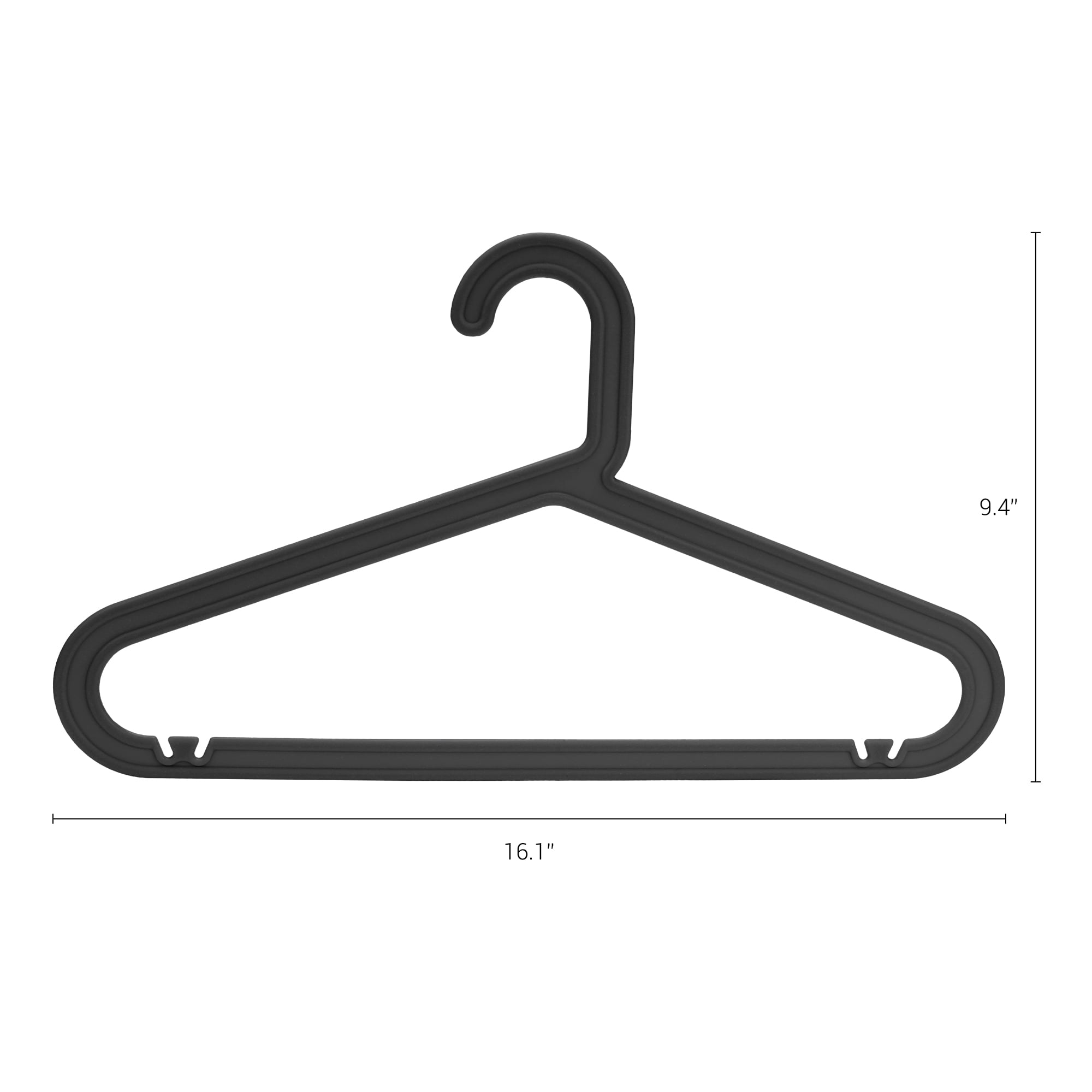 Unique Bargains Hangers Plastic Durable Space Saving Clothes Hangers 30 Packs Black