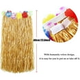 thumbnail image 4 of 12 Pack Hawaiian Luau Party Costume Kit, 2 Grass Skirts with Flower Leis, Headbands, Wristbands & Pineapple Sunglasses, Tropical Hula Outfit Accessories for Beach Party, Halloween, Carnival, 4 of 5