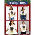 thumbnail image 6 of Anbech Merry Christmas Plus Size Shirts for Women Oversized T-Shirt Graphic Chrsitmas Tees Short Sleeve, 6 of 10