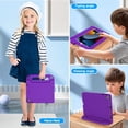 thumbnail image 7 of BMOUO Kids Case for iPad 9th/ 8th/ 7th Generation (2021/2020/ 2019), iPad 10.2 Case with Built-in Screen Protector, Shockproof Handle Stand Kids Case for iPad 9 8 7 Generation 10.2 Inch - Purple, 7 of 7