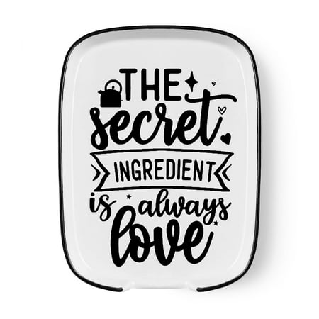 

Funny Large Spoon Holder Ceramic Spoon Rest for Stove Top Farmhouse White Spoon Rest for Chef Women Mom Friend Kitchen Gift Heat-Resistant Cooking Utensil Rest Décor (Always Love) C49