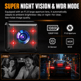 thumbnail image 6 of Dash Cam Front and Rear with 64GB Card, 4 Channel Dash Camera for Cars with Front, Rear, Left & Right Cameras, 1080P Car Dash Cam with WiFi App, Night Vision, Recording, 3" IPS Screen, 6 of 12