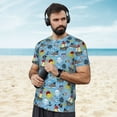 thumbnail image 4 of Wukai Pirate Marine Animals Print Men's Short-Sleeved Mesh T-Shirt,Quick-Dry Short Sleeve Workout T-Shirt-, 4 of 8