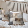 thumbnail image 5 of Gradient Art Outdoor Pillow Covers Pack of 2 Grey Beige Blue Abstract Vintage Painting Retro Waterproof Throw Pillow Covers Decorative Cushion Cases for Patio Garden Tent Balcony Couch 20x20 inch, 5 of 8