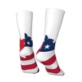 thumbnail image 5 of Uemuo USA Canada Flag Pattern Women's Crew Socks, Soft Durable Breathable Moisture-Wicking with Odor Control Cotton socks, 5 of 9