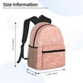 thumbnail image 4 of Gaeub Rose Gold Glitter School Backpack Waterproof Bookbag for Men Women College High School Bags, 4 of 8