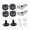 Black, variant on Tachiuwa 12Pcs Cymbal Replacement Accessories Easy Installation Drum Cymbal s Pads Black