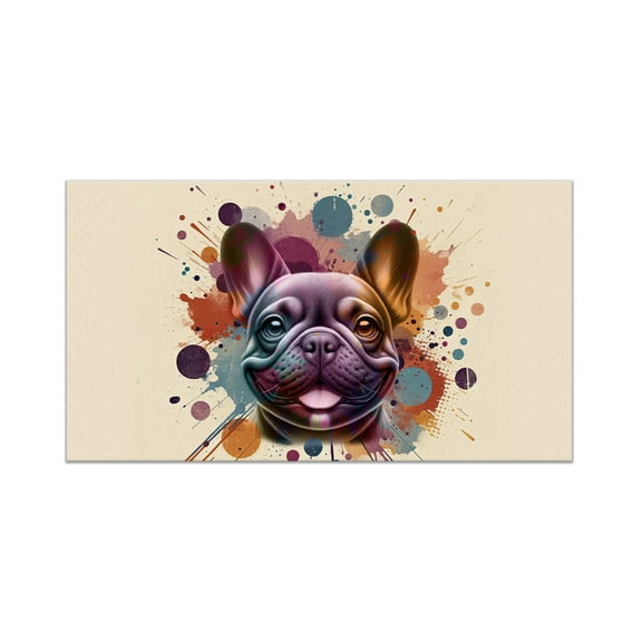 French Bulldog Portrait Watercolor Vintage Retro Styles Doormat Dog Lover Gifts Indoor Outdoor Welcome Mat - 00001