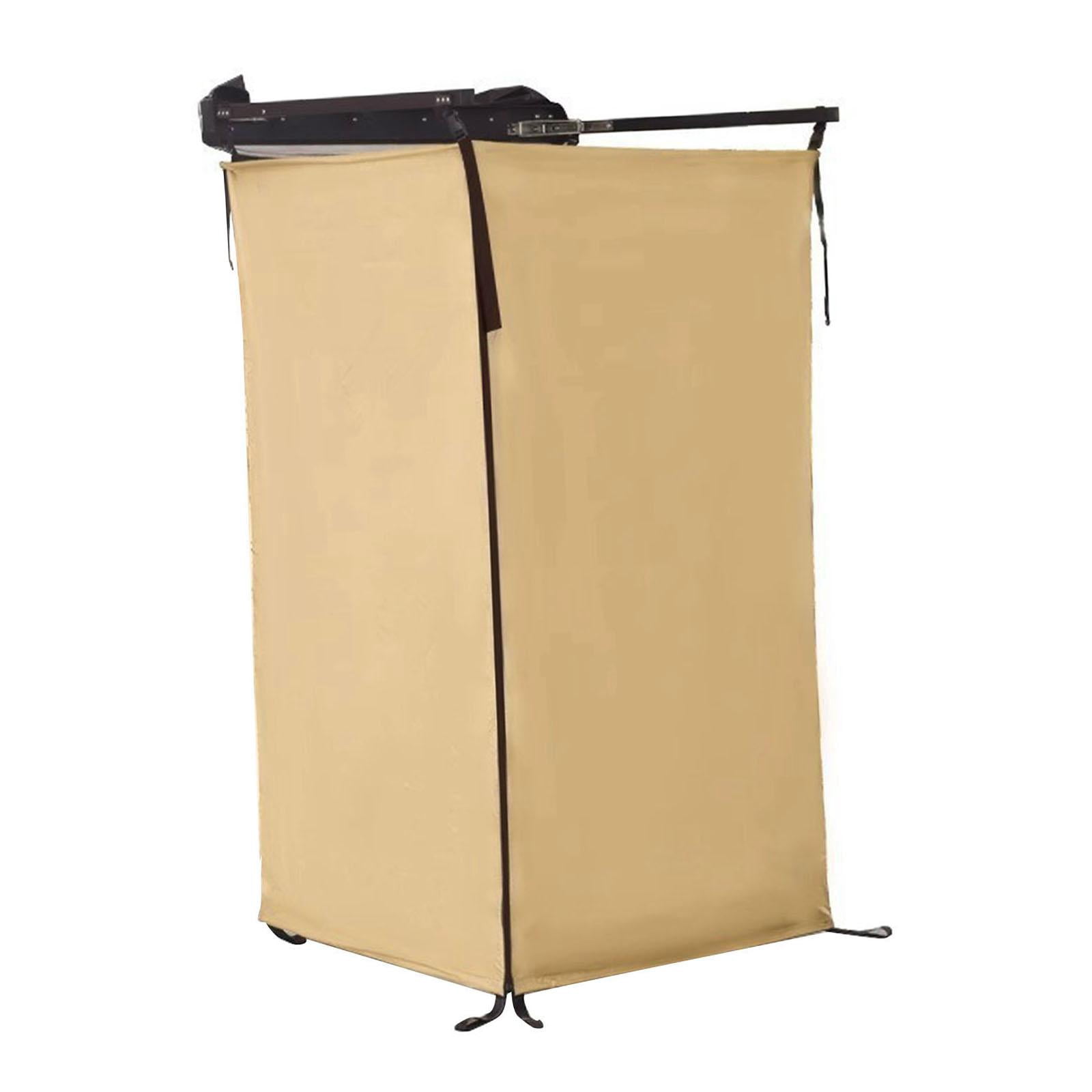 TTETTZ Vehicle Side Shower Tent,Changing Dressing Room Hiking Bathroom Overland Outdoor Toilet Stall for Long Road Trips, Van ,Beach Khaki