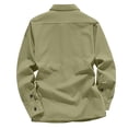 thumbnail image 4 of Bpyeka Men's Cargo Shacket Button Front Multi Pocket Chest Flap Pockets Relaxed Fit Spring Casual Utility Outerwear Jackets XS-2XL, 4 of 5