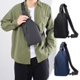 thumbnail image 1 of mfyjkho Bolso bandolera de poliéster para hombre, de gran capacidad, con carga USB, cierre de cremallera, 30 x 17 x 6,5 cm, compartimentos múltiples, para viaje, 1 unidad., 1 of 8