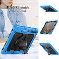 thumbnail image 3 of Case for Samsung Galaxy Tab S8 Plus/S7 FE/S7 Plus 12.4 Inch with Screen Protector, 360 Degree Rotating Kickstand Hand Strap Heavy Duty Shockproof Cover with Shoulder Strap, Sky Blue, 3 of 7