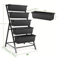 5Tier Vertical Garden Planter Box, 4ft Freestanding, for Patio