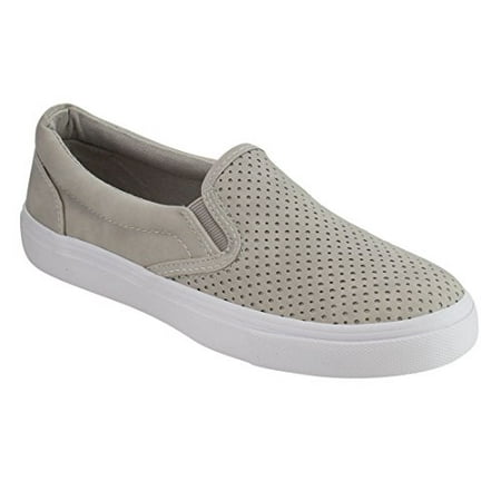 Soda Tracer Perforated Slip On Athletic Fashion Sneaker, Color Clay (Best Clay Court Tennis Shoes 2019)
