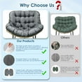 thumbnail image 6 of Eurhowing 4" Thick Egg Chair Cushion Replacement, Waterproof & Non-Slip Outdoor Patio Swing Chair Cushions, High-Density Soft Hanging Basket Seat Cushion, Silver Gray, 6 of 9