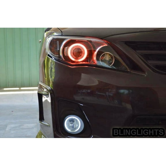 For LED Blue Angel Eye Halo Fog Lights Lamps for 2009 2010 Toyota Corolla E140