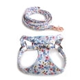 thumbnail image 2 of Reheyre 2Pcs/Set Floral Pattern Pet Chest Strap Set - Anti-escape Breathable Harness Traction Leash Set - for Cats and Dogs - Outdoor, 2 of 8