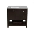 thumbnail image 2 of Lakeshore 36" Bathroom Vanity with Chocolate Cabinet and Engineered Carrara Top, 2 of 5