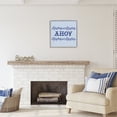 thumbnail image 3 of Stupell Industries Ahoy on Blue Stripes Botanical & Floral Painting Gray Framed Art Print Wall Art, 24 x 24, 3 of 9