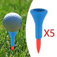 thumbnail image 4 of 5x Tees de goma de golf profesionales Soporte casi irrompible  de entrenamiento Plástico flexible para práctica de rango Golfista Deportes rojo Macarena Titular de tee de golf, 4 of 8