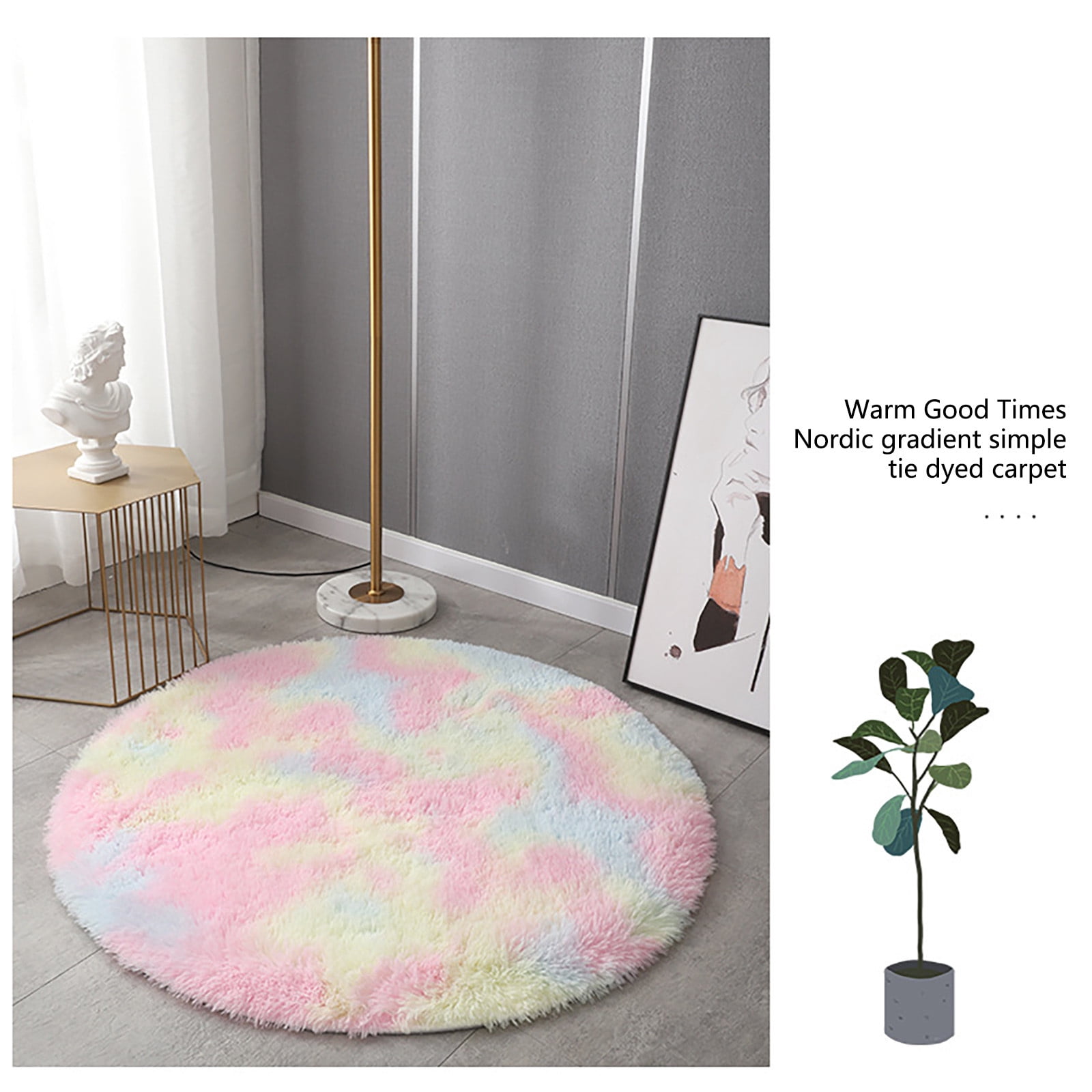 ラグ・カーペット Kyne Stamp Circle Rug by ROOM Pink Kyne Stamp