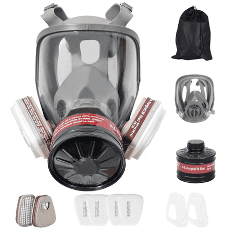 Arcticwind 6800 Full Face Gas Mask Reusable full Face Cover Anti-fog,Dust-proof Respirator with Activated Carbon Filter for Painting,mechanical polishing,logging,Against Dust,Staining,Sanding