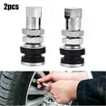 thumbnail image 4 of 2 válvulas cortas para neumáticos de coche, válvulas cortas para neumáticos sin cámara, válvulas de vacío plateadas, repuestos para automóviles., 4 of 5