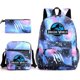 thumbnail image 1 of Three-piece schoolbag casual backpack for boys and girls students with printed large capacity outdoor backpack, 1 of 1