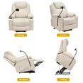 thumbnail image 6 of Dextrus Electric Power Lift Recliner, Massage Sofa with Lumbar Heating, Phone Holder, LED Lighting, Storage Pockets and USB Ports - White, 6 of 7