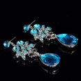 thumbnail image 3 of Lady Rhinestone Butterfly Teardrop Dangle Bib Necklace Stud Earrings Jewelry Set, 3 of 5
