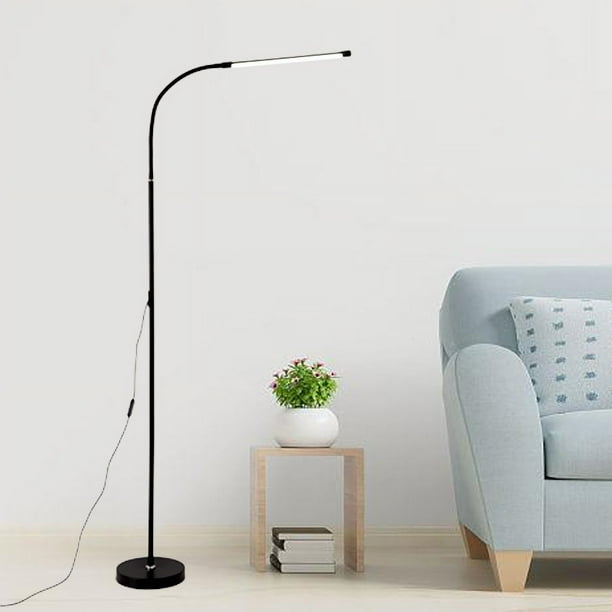 Lámpara de pie LED, lámpara de sala de estar, lámpara de lectura para dormitorio, piano, lectura, escritura, lámpara de mesa vertical moderna y sencilla con protección para los ojos